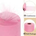 2 x Pink Tulle Fabric Roll 6 Inch by 100 Yards (300 feet) Sheer Netting Spool for Tutu Skirt Gift Wrapping Wedding Valentine's Day Baby Shower Party Decorations DIY Crafts