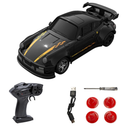 TeeGGi Desktop Drift Car for Boys Kids Adults, 1/64 Scale Remote Control Car with LED Lights, 4WD Mini RC Drift Cars for Race, Children's Gifts and Toys