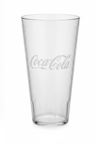 Coca Cola Logo Ruby Red Plastic Tumblers Set of 4-16oz (Coke)