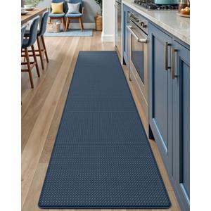 DEXI Kitchen Floor Mats Cushioned Anti Fatigue, 17x95, Long Standing Runner Rug Waterproof, Comfort Memory Foam Padded for Front Sink Laundry, Navy (Dark Blue)