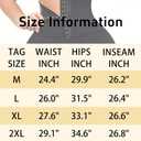 QFE High Waist Tummy Control Yoga Pants Compression Leggings for Women Black Workout Butt Lifting Gym Scrunch Waist Trainer (Black, XL)