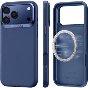 Leather Magnetic for iPhone 17 Pro Max Case, [Official Feel] Fit for MagSafe [Military-Grade Protection] Camera Control Button Shockproof Slim Phone Case for iPhone 17 Pro Max, Blue