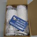 WALI Dummy Fake Camera, Surveillance Security CCTV Dome Camera, Indoor Outdoor Cameras, with One LED Light, Security Alert Sticker Decals (TC-W2), 2 Pack, White