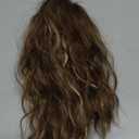 SARLA Short Ponytail Extension Claw Clip in 13 Inch Fluffy Synthetic Curly Wavy Pony Tail Hairpiece for Women Brunette/Ash Blonde