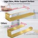 2 Pack Gold Hand Towel Holder, Adhesive Towel Bars Wall Mounted, 8 Inch Square Hand Towel Racks Stick on Wall for Bathroom Kitchen