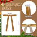 2 x 30 Pcs Christmas Velvet Wreath Bows, 5 x 7 Inch Vintage Velvet Ribbon Rustic Crafts Gift Bows for Indoor Outdoor Wreaths Garland Holiday Xmas Tree Wrapping Crafts (Khaki, Width of 5/8")