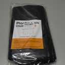 Black Plastic Table Cloth - 16 Pack 84" Round Disposable Tablecloths for Round Tables, Waterproof Table Cover for Holiday Parties & Gatherings