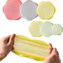 Reusable Silicone Stretchable Lids 6Piece Multicolor Food Covers for Bowls, Cups & Containers Airtight, LeakProof, BPAFree, Microwave/Dishwasher/Freezer Safe Green Hearth