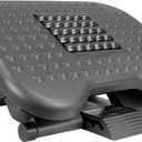 Mount-It! Ergonomic Under Desk Footrest with Massage Rollers, Adjustable Height & 30 Tilt Foot Rest Under Desk (4.25"6.75"), Office Foot Stool with Non Slip Surface (Black)