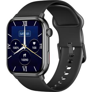 COCO BT2-Z Bluetooth Smartwatch for Seniors Men and Women, Personal Emergency PERS, Health Monitor, Heart Rate, Blood Oxygen Measuring, Fall Detection, Medication Reminder (Midnight)