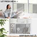 Paramondo Expandable Window Screen, Horizontal (15" H x 21.6" - 40" W, 2 Pack) Adjustable Window Screens, Replacement Window Screens for House Windows