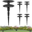 4PCS Garden Hose Guide Spike, Metal Hose Guides for Garden Heavy Duty, Cast Iron Garden Hose Guides for Outside, Rustproof Coated Hose Guide Stakes for Lawn & Yard, Plant & Flower Bed Protection