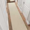 Ottomanson 2' x 10' Shaggy Runner Rug - Plush & Cozy Non-Slip Carpet for Bedroom, Living Room, Bathroom & Entryway - Durable & High-Traffic Friendly for Hallways & Dorms, Cream