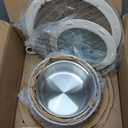 GreenLife 10 Piece Stainless Steel Pots and Pans, Detachable & Stackable Kitchen Set, Tri Ply Clad PFAS Free Cookware, Space Saving with Removable Handle, Induction & Oven Safe, RV Cookware, Glass Lid (Silver)