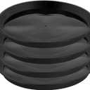 Kichwit 4 Pack 13.5 Inch (12 Inch Base) Plant Saucer, Round Plastic Plant Trays for Indoor & Outdoor, Black