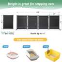 Rantila Cat Litter Box Privacy Screen Cat Litter Box Furniture Best for Your Cat's Health, 68''W x 24''H, Black, Need Assembly