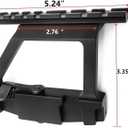 QD Locks Side mounting Rails ak Scope Mounts Basesfor Scopes and Red Green Dot Scopes (Black-1)