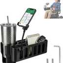 Cup Holder for Permobil Power Wheelchair,for Permobil Wheelchairs with Uni-Track Armrest Rails,3-in-1 Cup Holder,Phone Holder,Storage Basket,for M300,M3,M1,F3,F5 Etc,Easy Install,Secure Mount