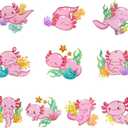 4 x 30 Pcs Axolotl Hanging Swirls Party Decorations Axolotl Birthday Party Spiral Decor Supplies Ceiling Decorations for Boys Girls Axolotl Fans