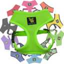 EcoBark Dog Harness - Eco-Friendly Max Comfort Harnesses - Luxurious Soft Mesh Halter - Over The Head Harness Vest- No Pull and No Choke for Small, Toy Breed, and Teacup Dogs (XS, Green)