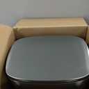 Amazon Basics Smudge Resistant Rectangular Trash Can With Soft-Close Foot Pedal, Brushed Stainless Steel, 50L/13.2 Gal, 16.7x14.7x25.9 in, Satin Nickel Finish