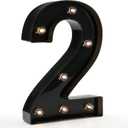 Light Up Black Alphabet Marquee Number Sign LED Marquee Number Lights Sign for Night Light Home Bar Christmas Lamp Birthday Party Wedding Decoration 2