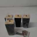 BARIEN (5 Sizes: 3"- 4"- 5"- 6"- 8") Set of 4 Wood Furniture Legs - Square Sofa Legs, Couch Leg - Brown Mid-Century Modern Replacement Legs for Armchair Recliner Coffee Table Dresser (5")