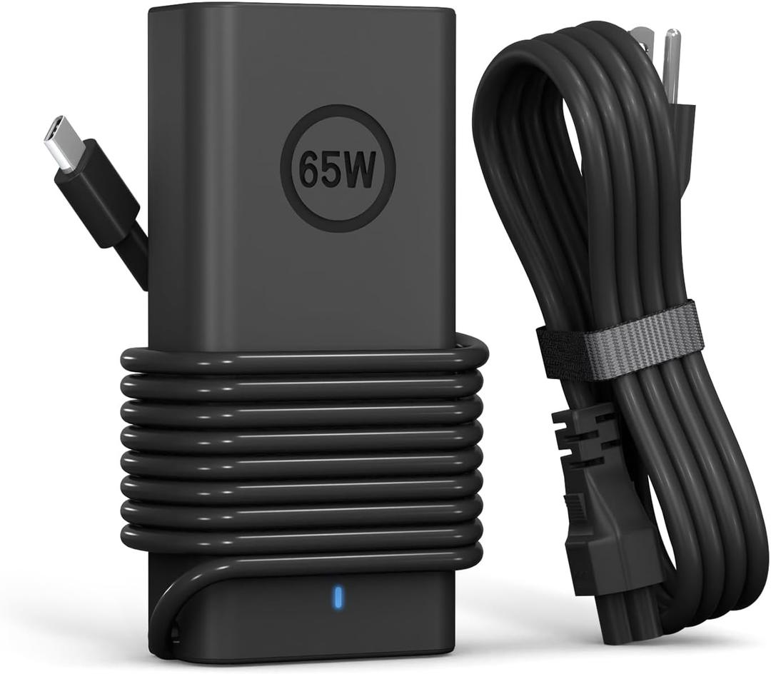 65W Laptop Fast Charger USB C Compatible with Dell Latitude Charger 5320 5520 5530 Latitude Charger 7200 7320 7330 2-in-1,Inspiron 15 16, Chromebook 11 13,XPS 13 15 Included Power Cord