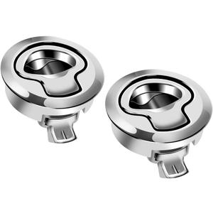 2PCS Boat Latch Flush Pull Slam Latch for Marine Boat Boor Latches 1/4'' Door Cabinet Hardware Silver Zinc Alloy (2 Pieces, Silver_1)