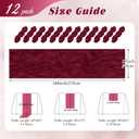 12 Pack Burgundy Cheesecloth Table Runner 17x108 Inch Semi Sheer Boho Gauze Cheese Cloth Fabric Table Runners, for Wedding Party Baby Shower Birthday Home Decor Garden Farmhouse