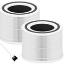 Core 300 Replacement Filter for LEVOIT Core 300 Core 300S Core 300P Core 300SP Air Purifier, 3in1 High Efficiency and Activated Carbon, Compared to Part # Core 300RF, 2 Pack, White