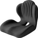 Seashell Memory Foam Seat Cushion -for Office Chair, Truck seat, Car Seat, Airplane Back Support & Sciatica Relief & Tailbone & Coccyx Pain Relief for Long Sitting and Driving(Black)