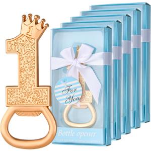 24 BOXES OF 1-YEAR-OLD BIRTHDAY PARTY FAVORS, GUEST GIFTS, 1 BOTTLE OPENER, 1-YEAR ANNIVERSARY DECORATIONS, SOUVENIRS, BOY GIFTS