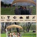 Baobrava Pop Up Sports Tent - Thick PVC, Scratch-Resistant Bubble Clear Tent, Instant Weather Proof Pod with Extra Top Cover for Soccer, Football Games, Outdoor Events, 5-6 Person