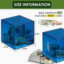 Piggy Bank for Adults Must Break to Open, Vcertcpl Acrylic Clear Piggy Bank Money Saving Box for Cash Saving, Unopenable Adults Large Bank for Real Money Bank Coin Bank Change Jar