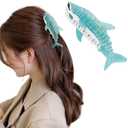 Whale Shark Hair Clips, Cute Ocean Sea Animal Hair Claw Clip for Women Girls, Acetate Nautical Marine Hair Accessories Gift