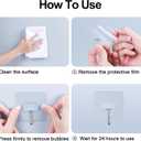 Large Adhesive Hooks,Transparent Seamless Stainless Steel Ultra Strong Wall Hooks for Kitchen Bathroom Ceiling Door Utility Hooks 14 PCS