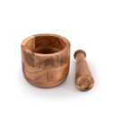 Samhita Handmade Acacia Wood Mortar and Pestle Perfect for Grinder for Herbs, Garlic, Walnut Spices & Kitchen Essentials Usage