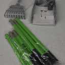 MXF Pooper Scooper, Dog Pooper Scooper Long Handle Stainless Metal Tray and Rake Set for Medium Small Dogs Heavy Duty - Use on Grass, Dirt or Gravel - Pet Supplies (Green)