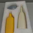 JINGIHE Ceramic Vase Set of 3, Small White Burnt Orange Blue Flower Vases, Modern Farmhouse Home Decor for Bud Pampas Grass Living Room End Coffee Table Centerpieces Mantel Christmas