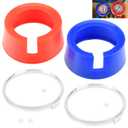 49190 HVAC Gauge Boots Cover for Ye-llow Jacket JB 3-1/8" HVAC Gauges, Refrigerant Gau-ge AC Gaug-ES Manifold Protective Cover (Red & Blue)