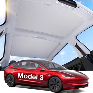2024 Anti UV Folded Car Sunshade for Tesla Model 3 Sunroof, Magnet