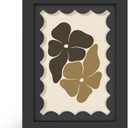 5x7 Picture Frame with Real Glass, Wooden cute 5 x 7 Photo Frame with Wavy Mat for Tabletop and Wall Hanging, Black, 1 Pack