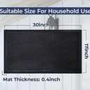 Muddy Mat Meshy Mat Door Mat Heavy-Duty Quick-Dry Floor Mat, Sand & Dirt Trapper for Indoor & Outdoor, Ideal for Entrance, Mudrooms,Patios & Garages,Low-Profile,Non-Slip,Washable Black 23"x35"x0.4"