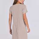 ANRABESS Womens Casual Summer Ribbed Knit Tunic Tshirt Mini Dresses 2026 Trendy Crewneck Short Sleeve Beach Loose Shift Dress (S)