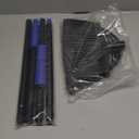 Four-Section Rod Long-Handled Broom,Heavy-Duty Broom, Angle Broom for Outdoor/IndoorBlack+Blue