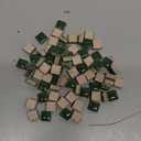 PINUO&KE 200 Pieces / 200 g Square Ceramic Mosaic Tiles - 1x1 cm for Home Decoration, DIY Crafts, Projects - Dark Green
