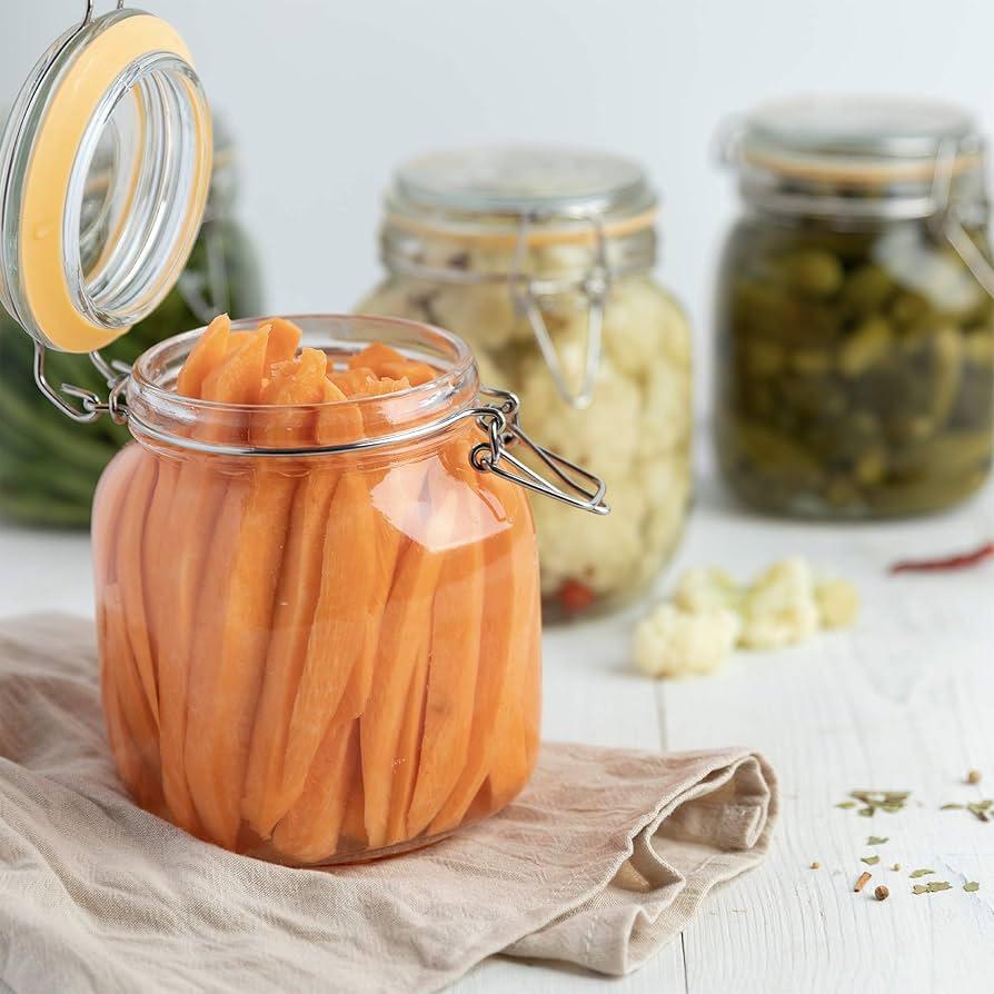 Galashield 32 oz Glass Jars with Lids Food Storage Jars with Airtight Lids Leak Proof Glass Canisters Kitchen Jars [Set of 1]