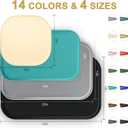 SMILOOL Silicone Pet Feeding Mat with Raised Edge for Food and Water, Dog Bowl Mats, Cat Bowls Placemat with High Lip for Floor Waterproof, Rubber Tray for Cats and Dogs 22 x 14 x0.8 Black