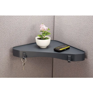 Officemate Verticalmate Corner Shelf, Slate Gray (29322) 14-1/2 x 10 x 1-1/4 inches